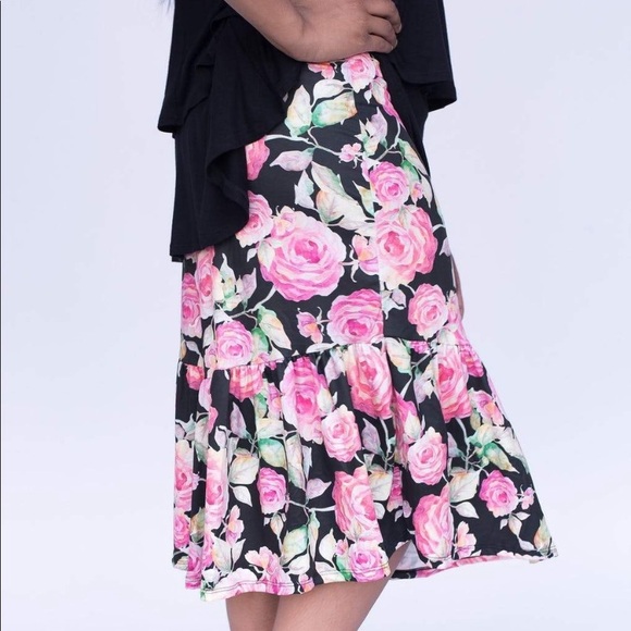 Agnes & Dora Floral Midi Skirt XL NWT - Picture 2 of 7